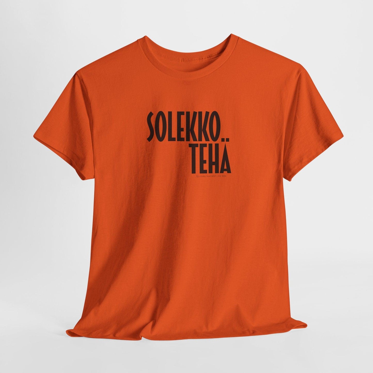 Solekko tehä t-paita, musta teksti | 100% puuvillaa, unisex - Lourun verkkokauppa