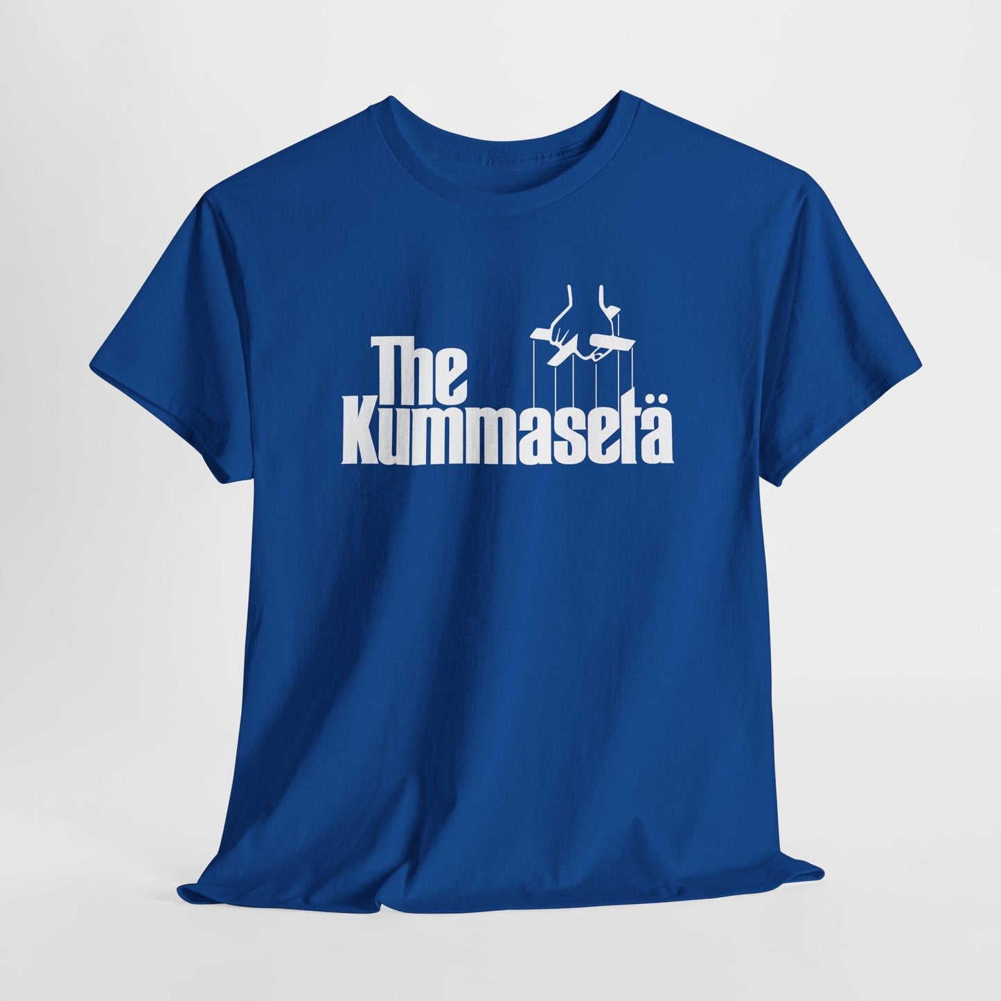 The Kummasetä t-paita, valkoinen teksti | 100% puuvillaa, unisex - Lourun verkkokauppa
