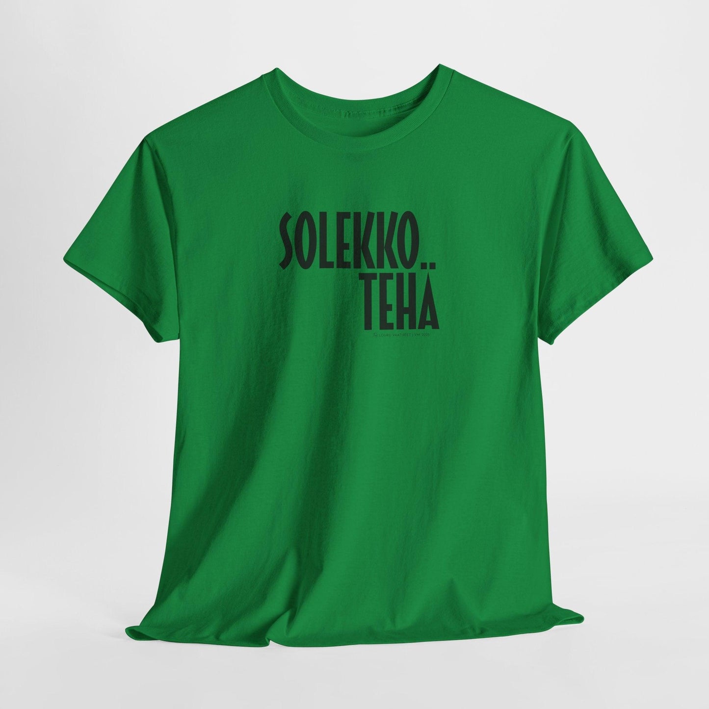 Solekko tehä t-paita, musta teksti | 100% puuvillaa, unisex - Lourun verkkokauppa