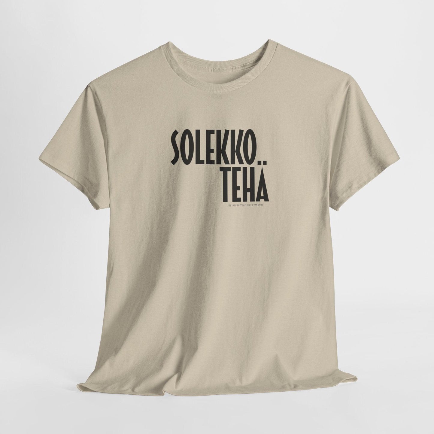 Solekko tehä t-paita, musta teksti | 100% puuvillaa, unisex - Lourun verkkokauppa
