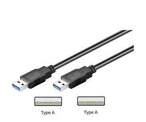 Goobay 0.5m USB 3.0 A/A - Musta, 5000 Mbit/s - Lourun verkkokauppa