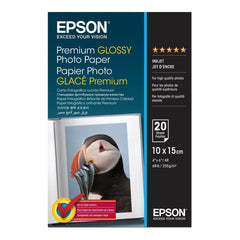 Epson C13S041706 Premium Glossy -valokuvapaperi 10 x 15 cm, 20 arkkia, 255 g/m², myyntipakkaus