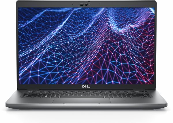 Harmaa Dell Latitude 5430 -kannettava edestä, näytöllä sinipunainen taustakuva