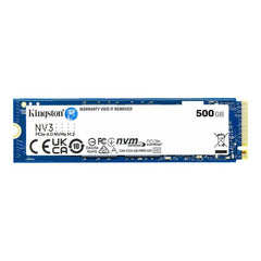 Kingston NV3 500 Gt M.2 2280 NVMe SSD -levy ylhäältä