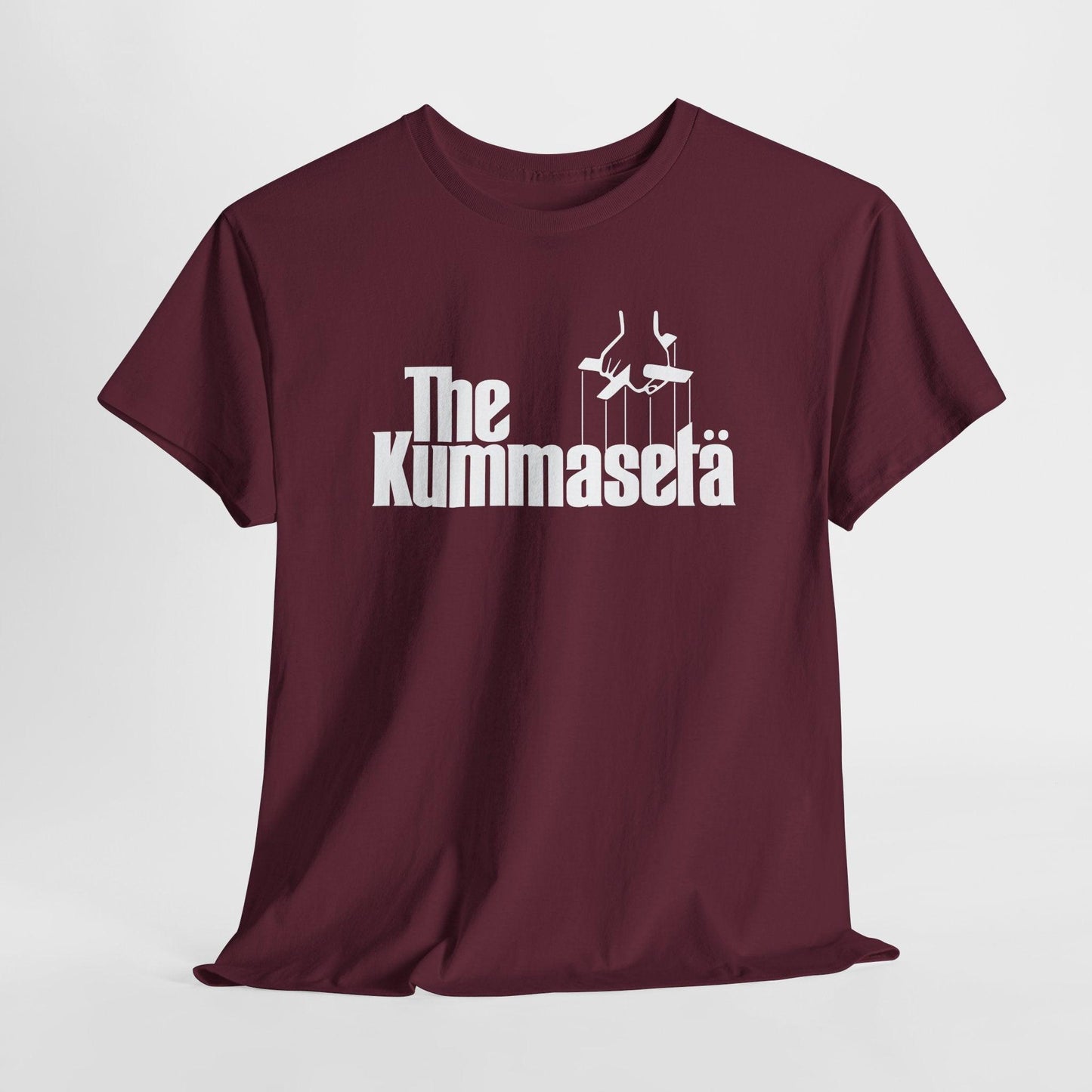 The Kummasetä t-paita, valkoinen teksti | 100% puuvillaa, unisex - Lourun verkkokauppa