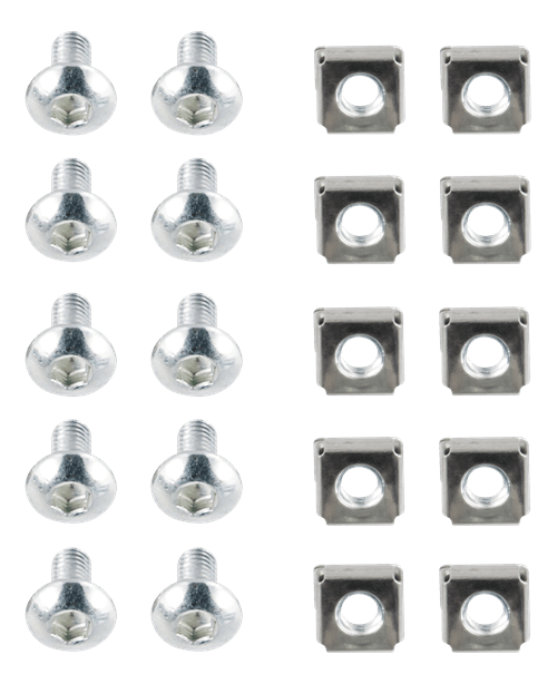 DELTACO B2B M6 cage nut kit - Lourun verkkokauppa