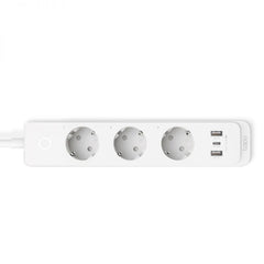 Tapo P300 -jatkojohto, kolme pistorasiaa ja USB-portit