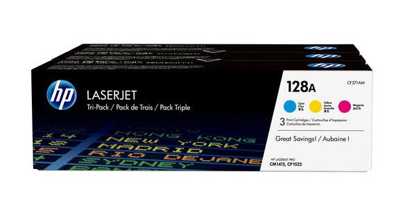 HP 128A - 3 kpl alkuperäistä LaserJet-värikasettia - Lourun verkkokauppa