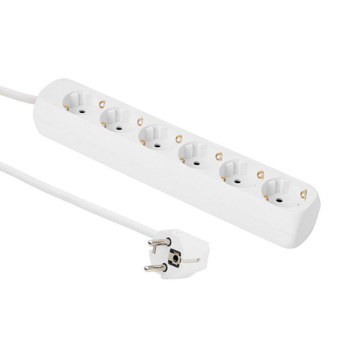 ProXtend Schuko Power Strip 6-way 1.5M White - Lourun verkkokauppa