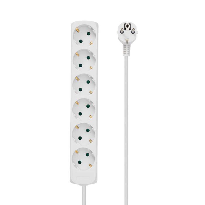 ProXtend Schuko Power Strip 6-way 1.5M White - Lourun verkkokauppa