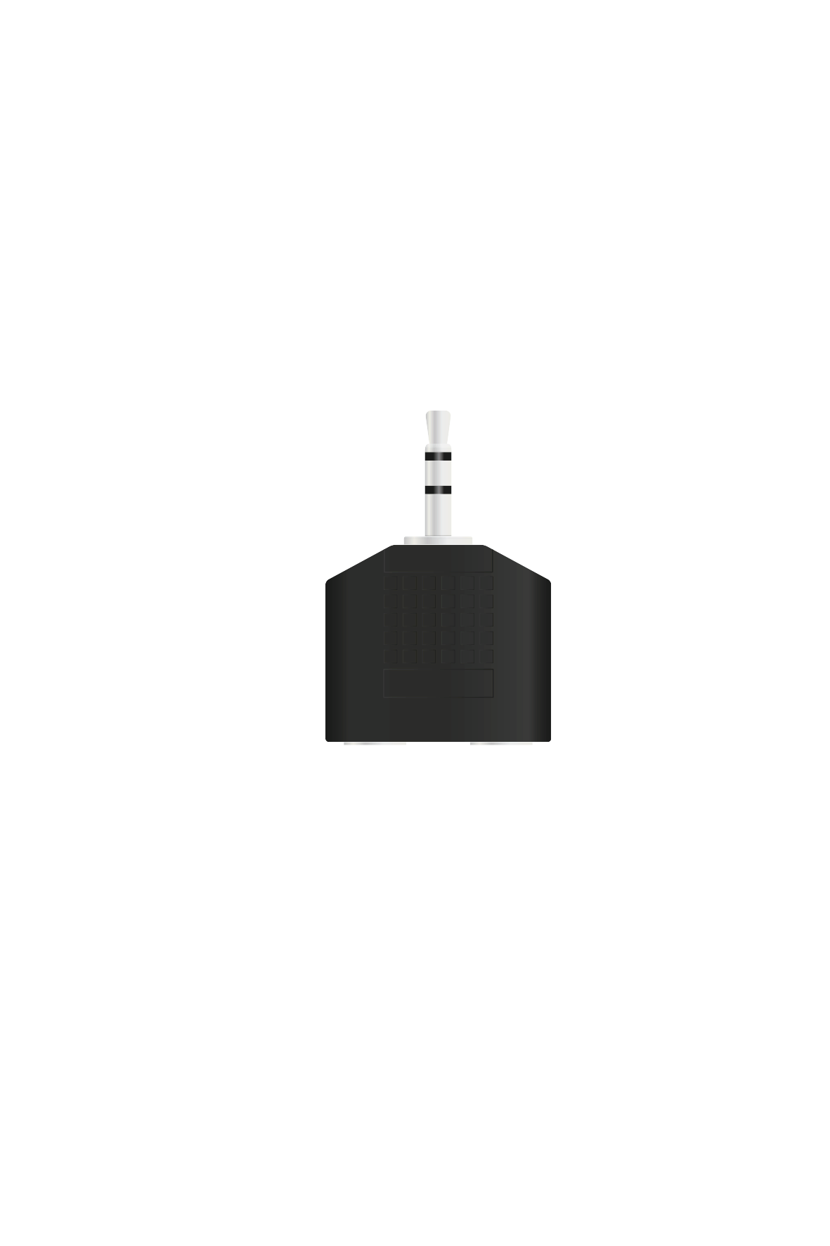 QNECT Minijack 2x3.5 female - 3.5 male adapteri