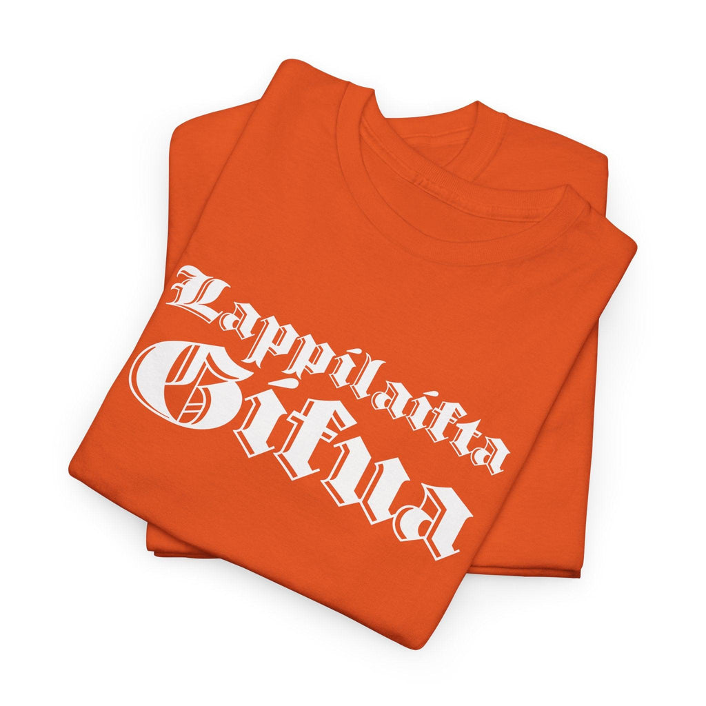 Lappilaista sisua t-paita, valkoinen retro teksti | 100% puuvillaa, unisex - Lourun verkkokauppa