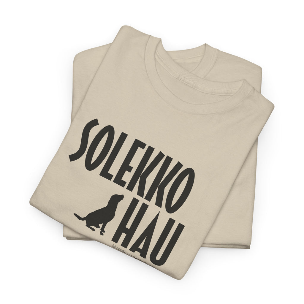 Solekko Hau t-paita, musta teksti | 100% puuvillaa, unisex