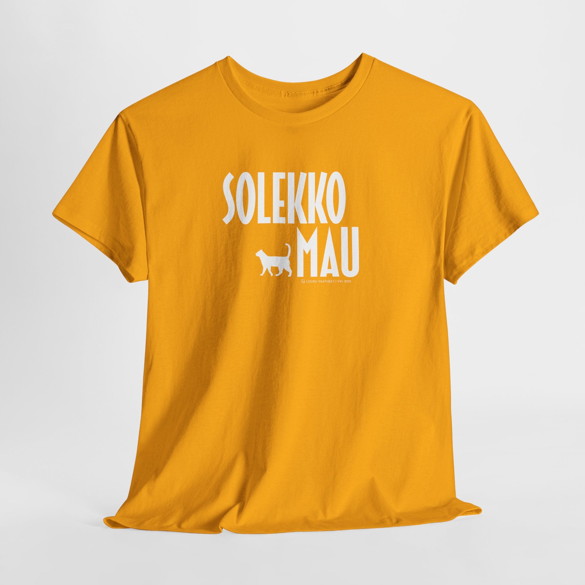 Solekko Mau t-paita, valkoinen teksti | 100% puuvillaa, unisex