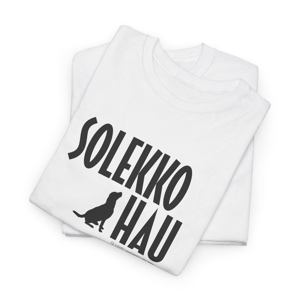 Solekko Hau t-paita, musta teksti | 100% puuvillaa, unisex