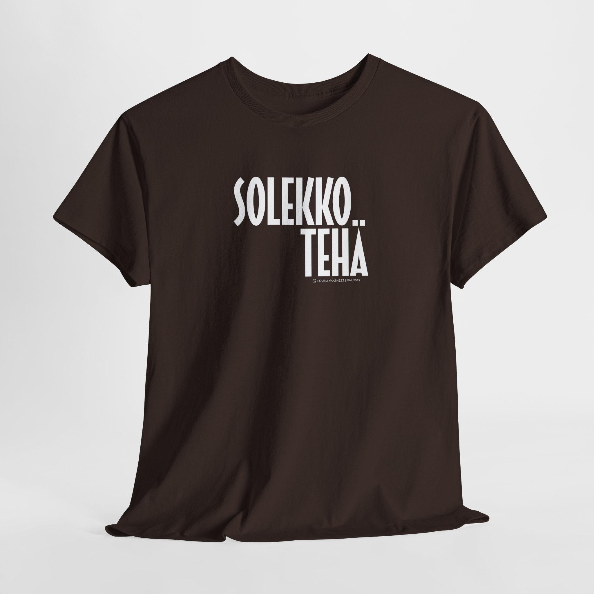 Louru verkkokauppa Solekko tehä t-paita - Unisex 100% puuvillainen  - mukava ja hengittävä hauskalla kuvalla