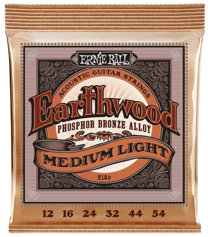 Ernie Ball 2146 Earthwood Phosphor Bronze Medium Light