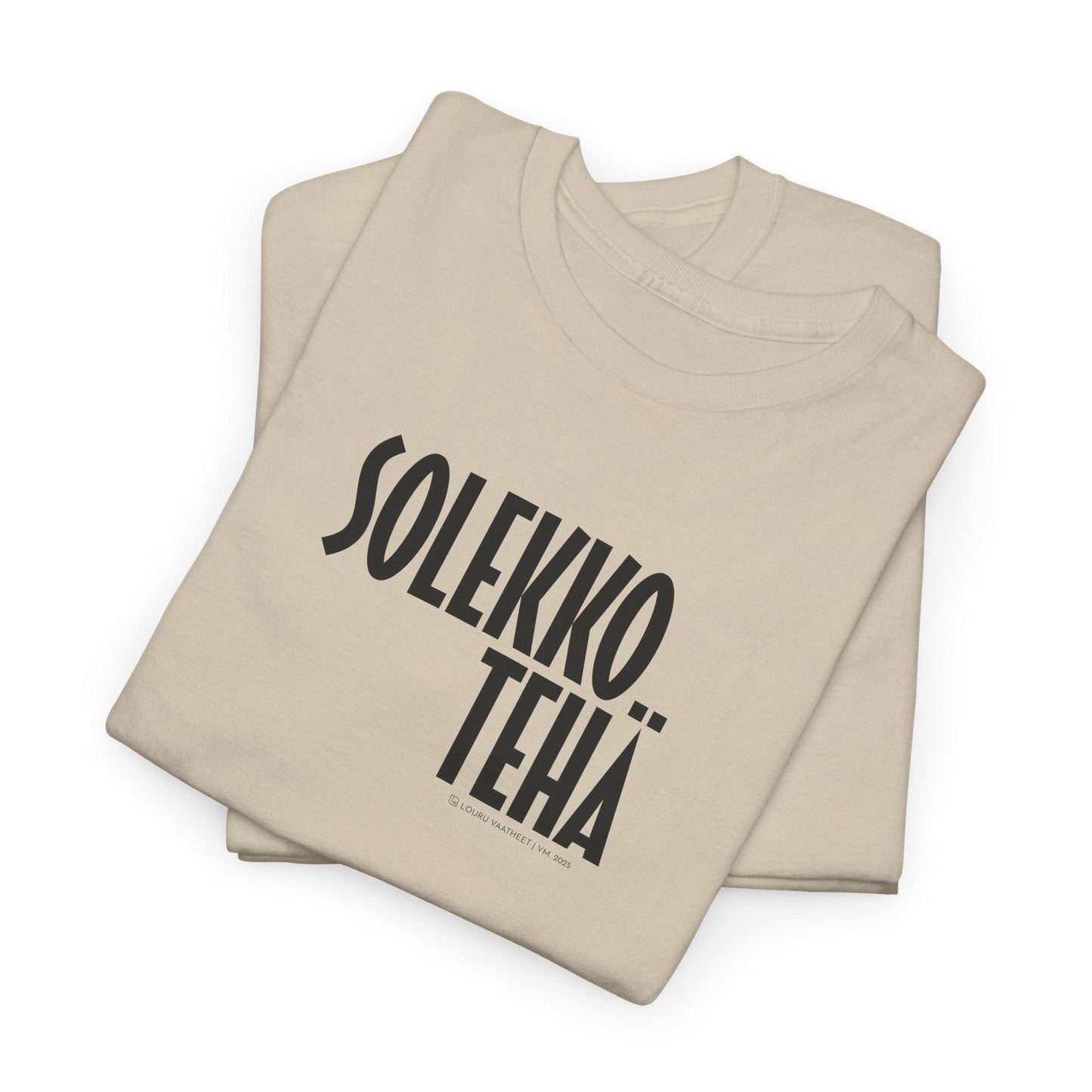 Solekko tehä t-paita, musta teksti | 100% puuvillaa, unisex - Lourun verkkokauppa