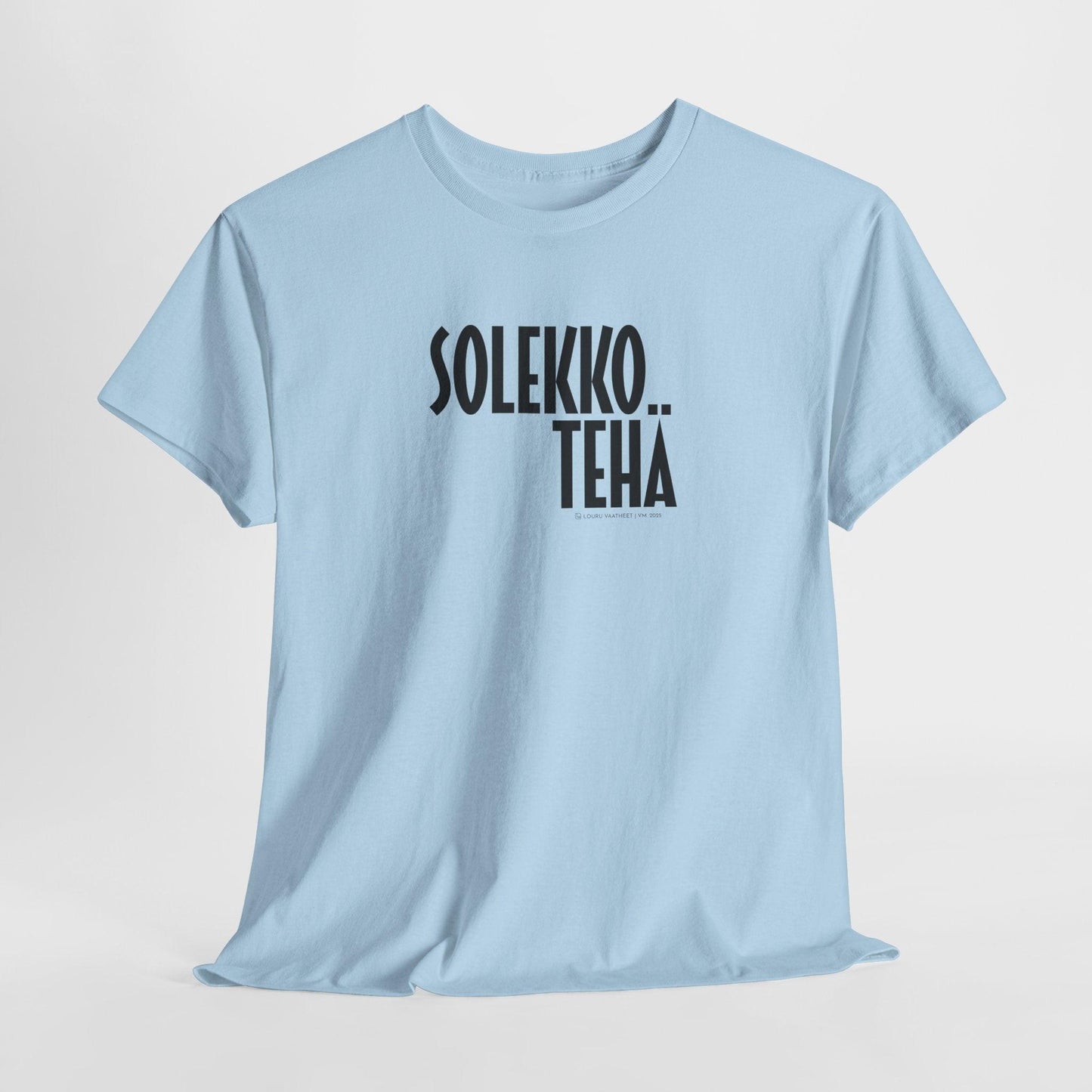 Solekko tehä t-paita, musta teksti | 100% puuvillaa, unisex - Lourun verkkokauppa