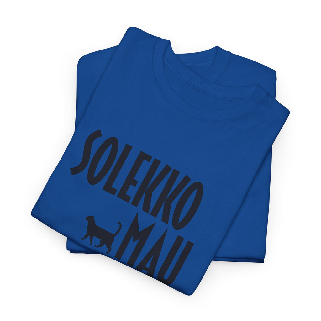 Solekko Mau t-paita, musta teksti | 100% puuvillaa, unisex