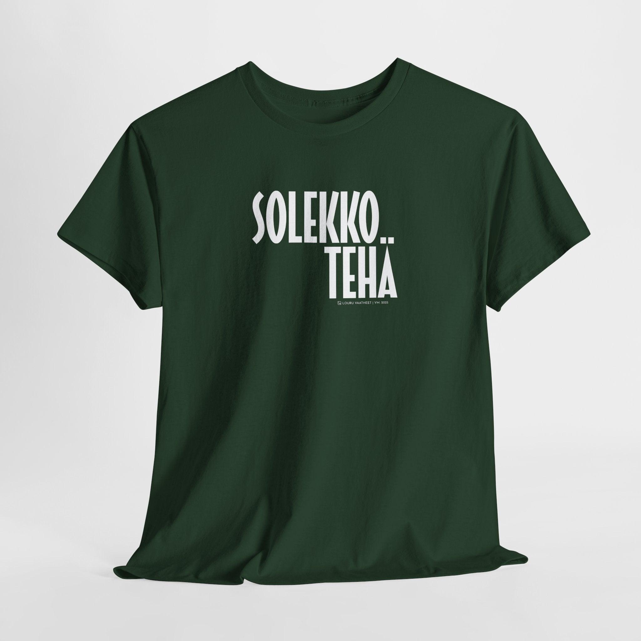 Louru verkkokauppa Solekko tehä t-paita - Unisex 100% puuvillainen  - mukava ja hengittävä hauskalla kuvalla