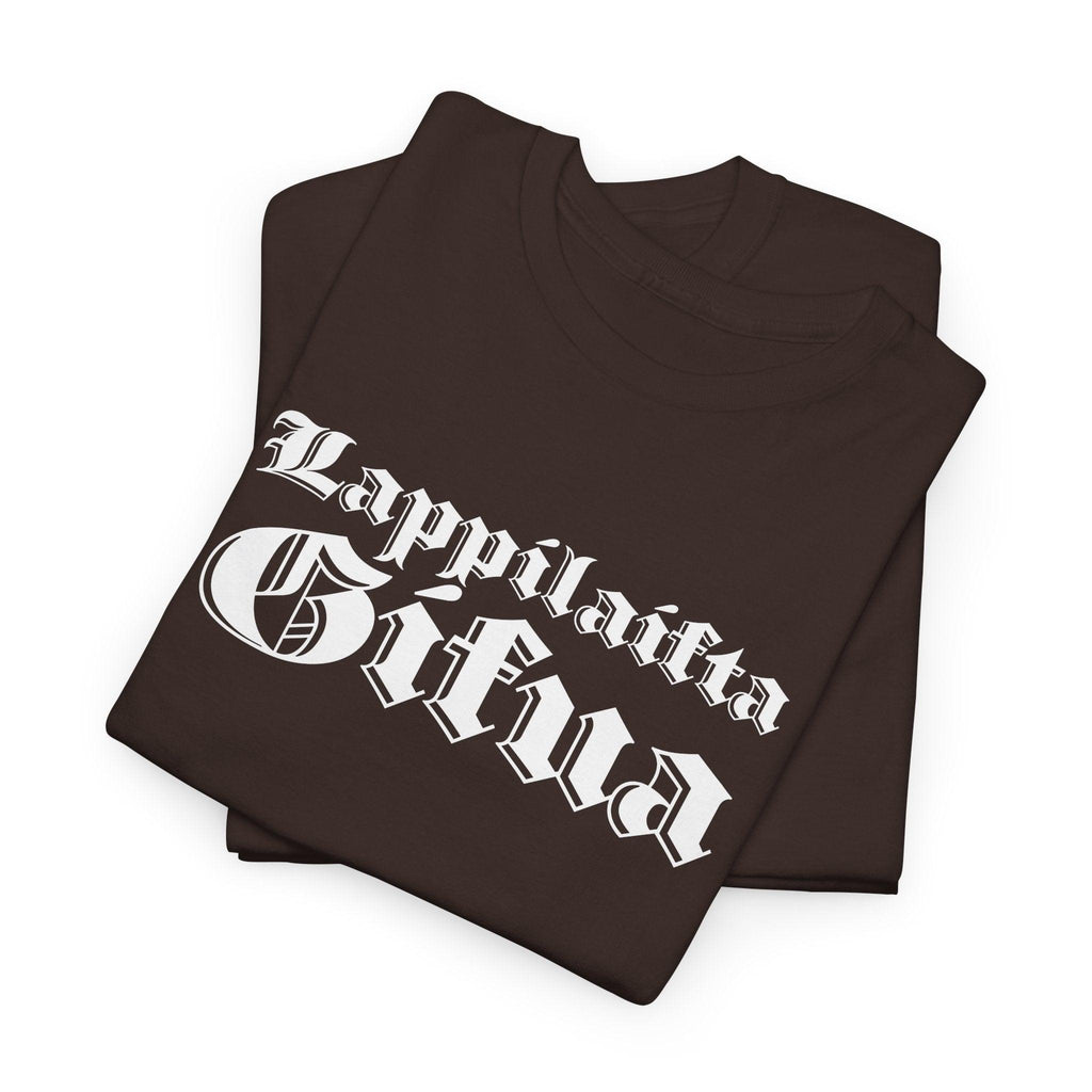 Lappilaista sisua t-paita, valkoinen retro teksti | 100% puuvillaa, unisex - Lourun verkkokauppa