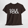 Sole Poka t-paita, valkoinen teksti | 100% puuvillaa, unisex - Lourun verkkokauppa