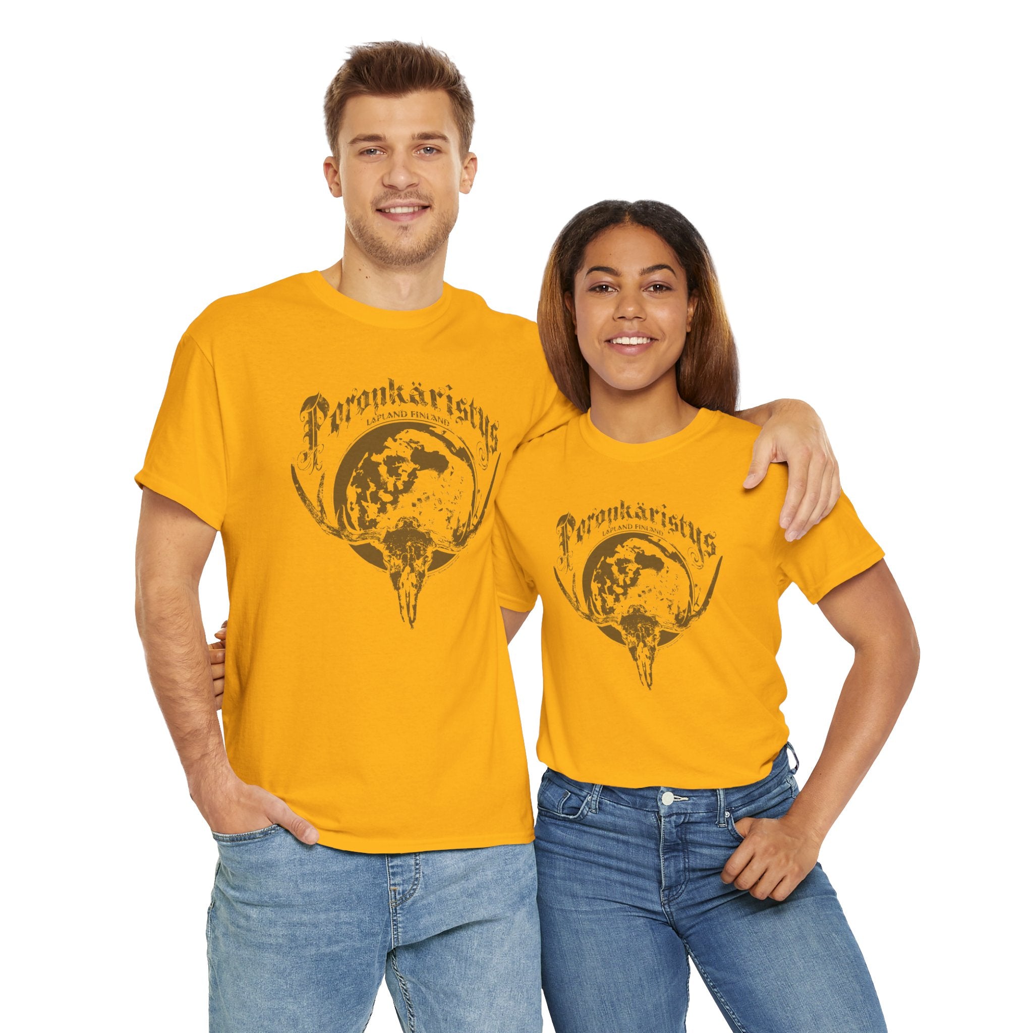 Poronkäristys Lapland Finland t-paita | 100% puuvillaa, unisex
