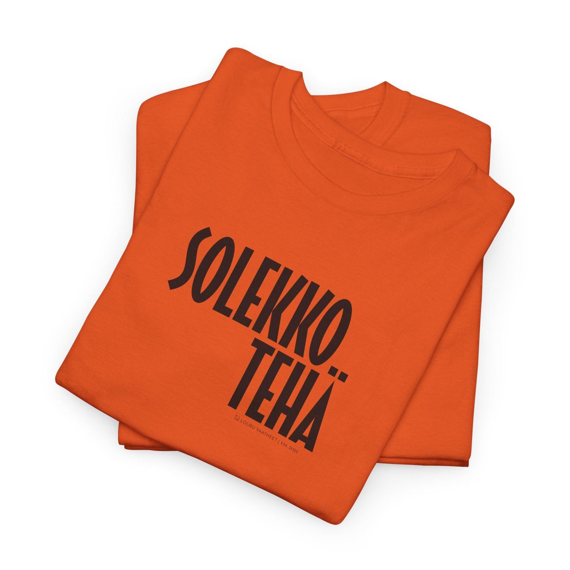 Solekko tehä t-paita, musta teksti | 100% puuvillaa, unisex - Lourun verkkokauppa