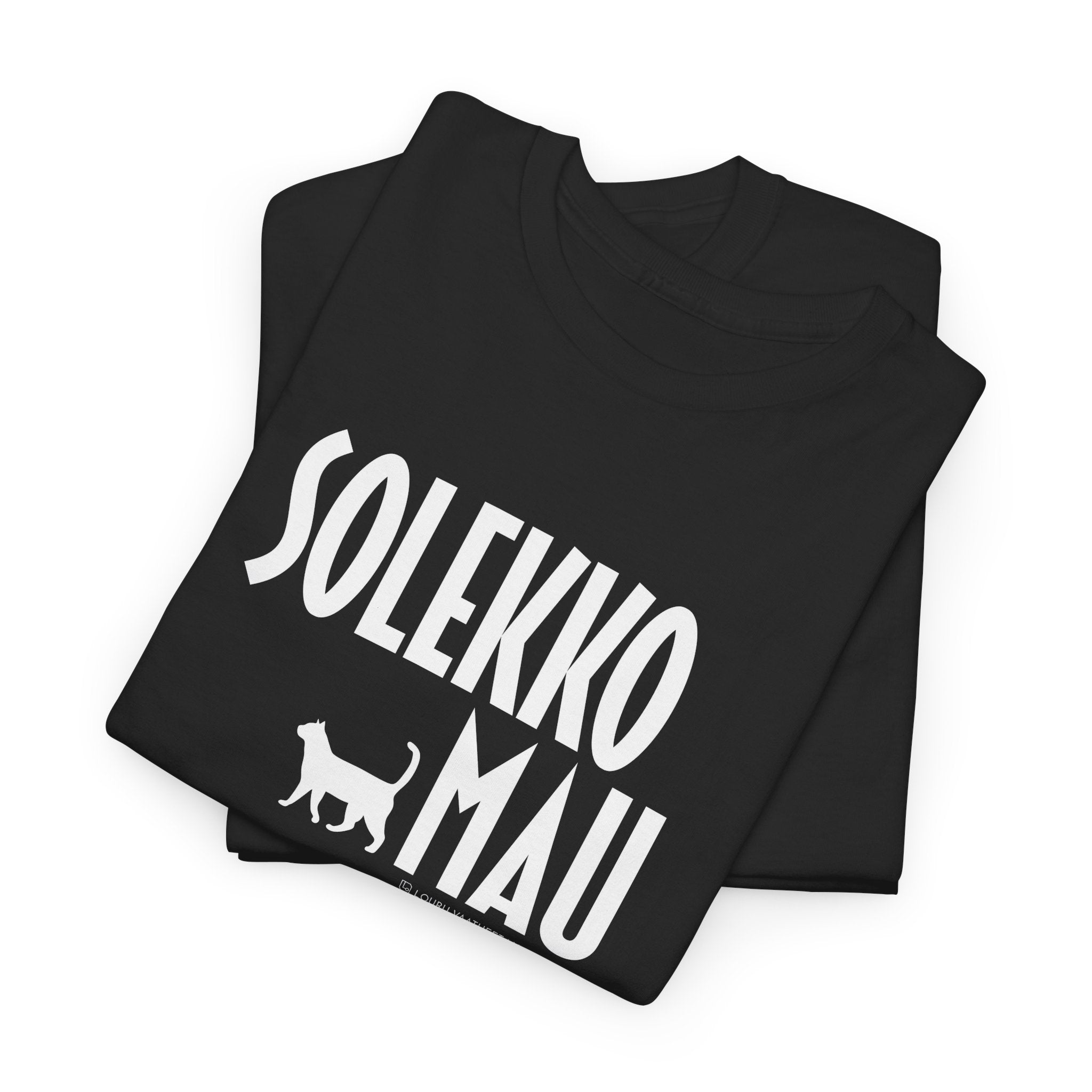 Solekko Mau t-paita, valkoinen teksti | 100% puuvillaa, unisex