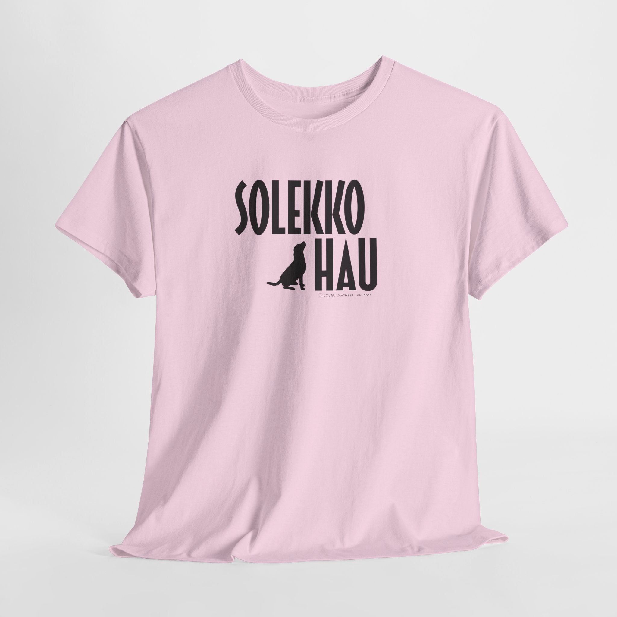 Solekko Hau t-paita, musta teksti | 100% puuvillaa, unisex