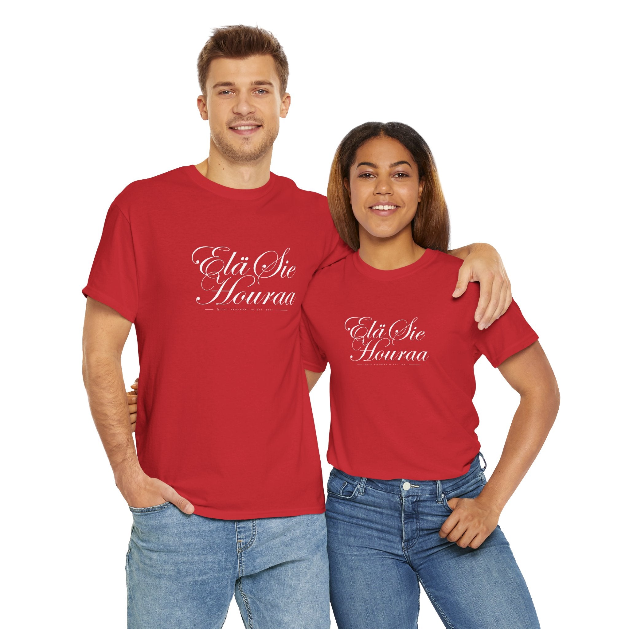 Elä sie houraa T-paita – Suomalaista huumoria luksusmuodin hengessä | 100% puuvillaa | unisex