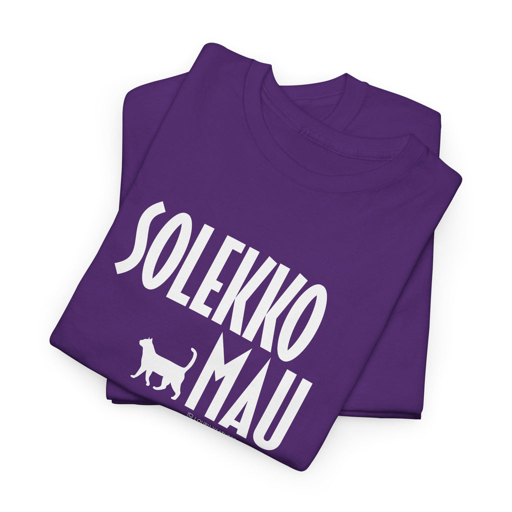 Solekko Mau t-paita, valkoinen teksti | 100% puuvillaa, unisex