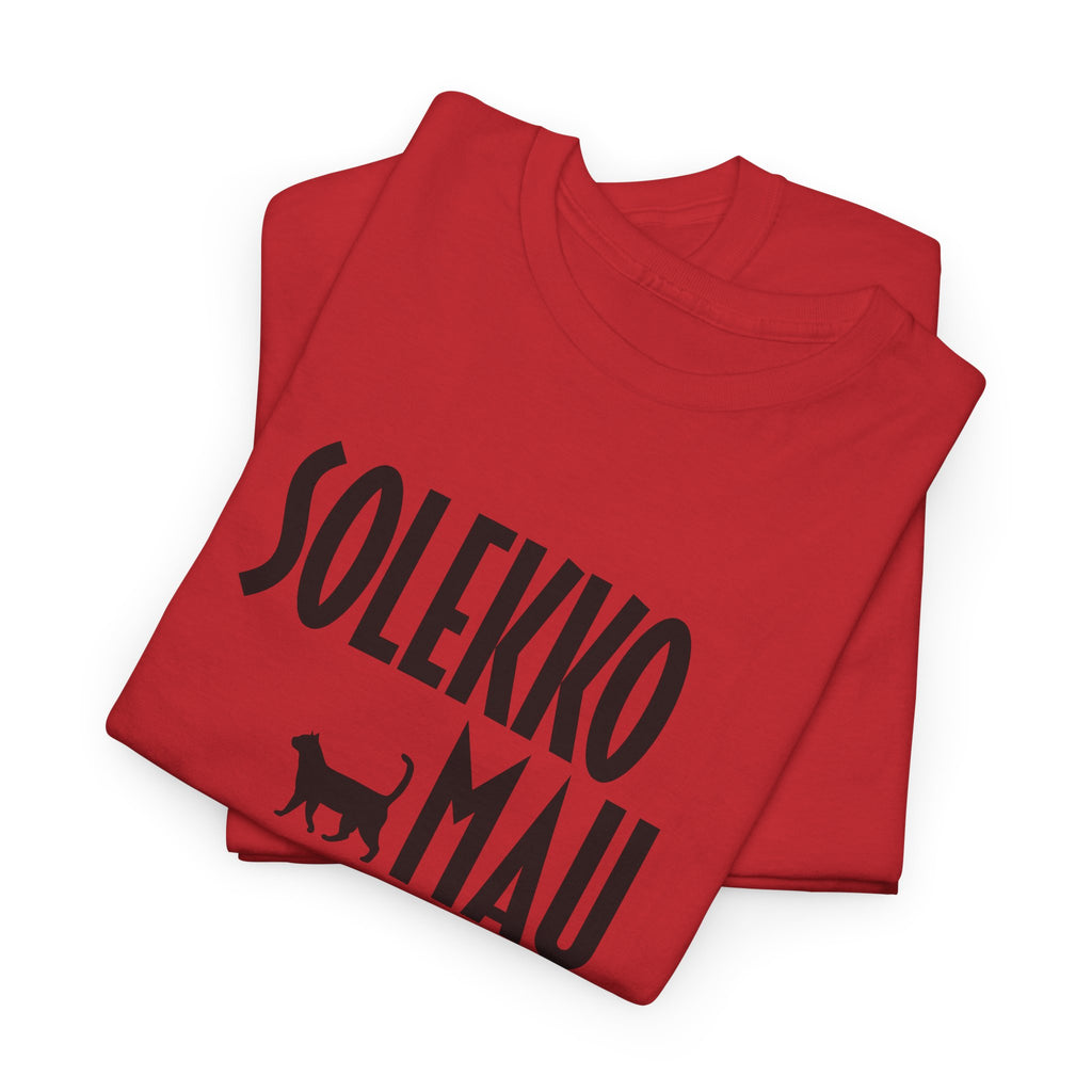 Solekko Mau t-paita, musta teksti | 100% puuvillaa, unisex