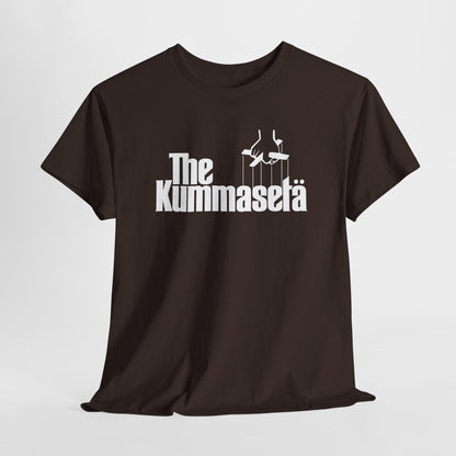 The Kummasetä t-paita, valkoinen teksti | 100% puuvillaa, unisex - Lourun verkkokauppa