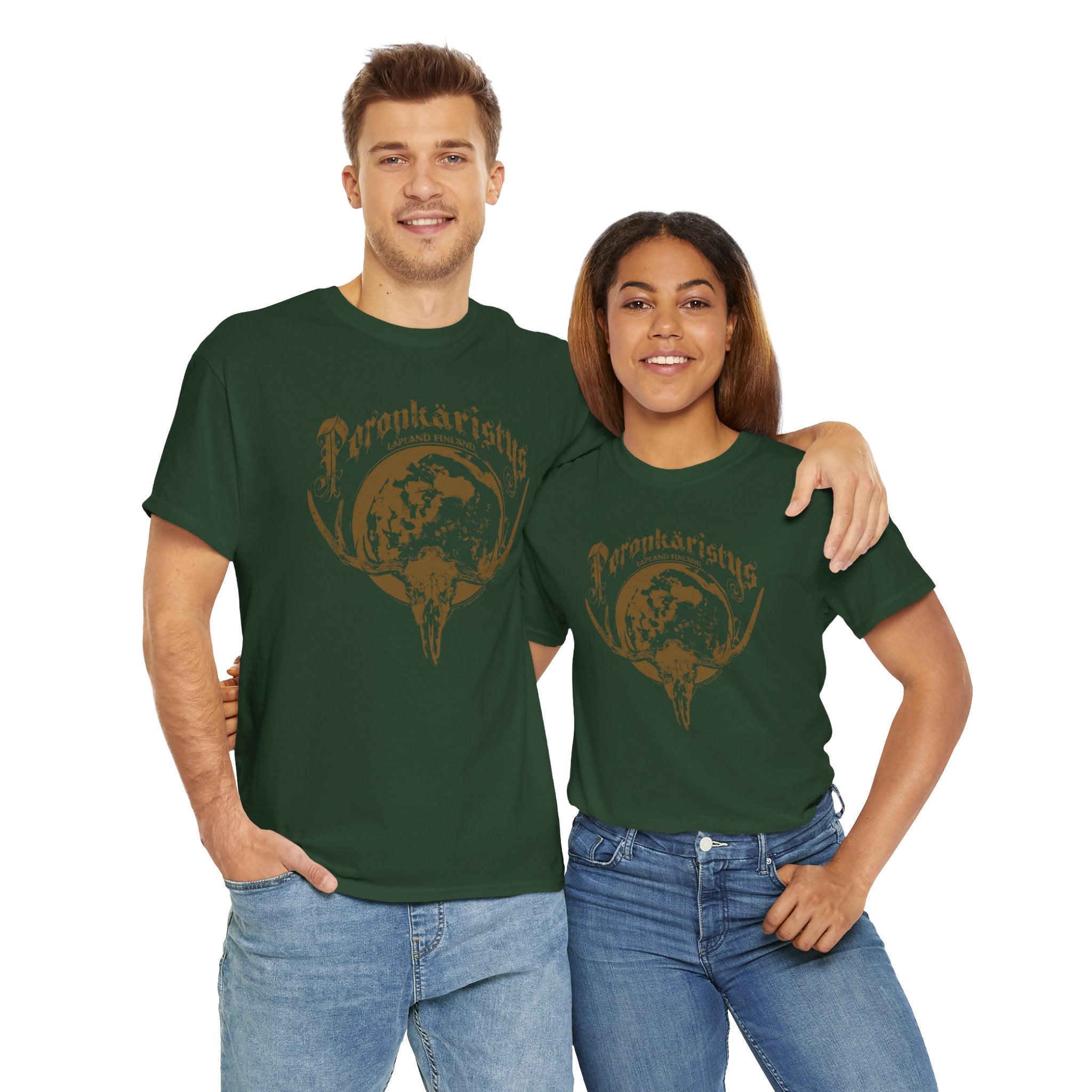 Poronkäristys Lapland Finland t-paita | 100% puuvillaa, unisex