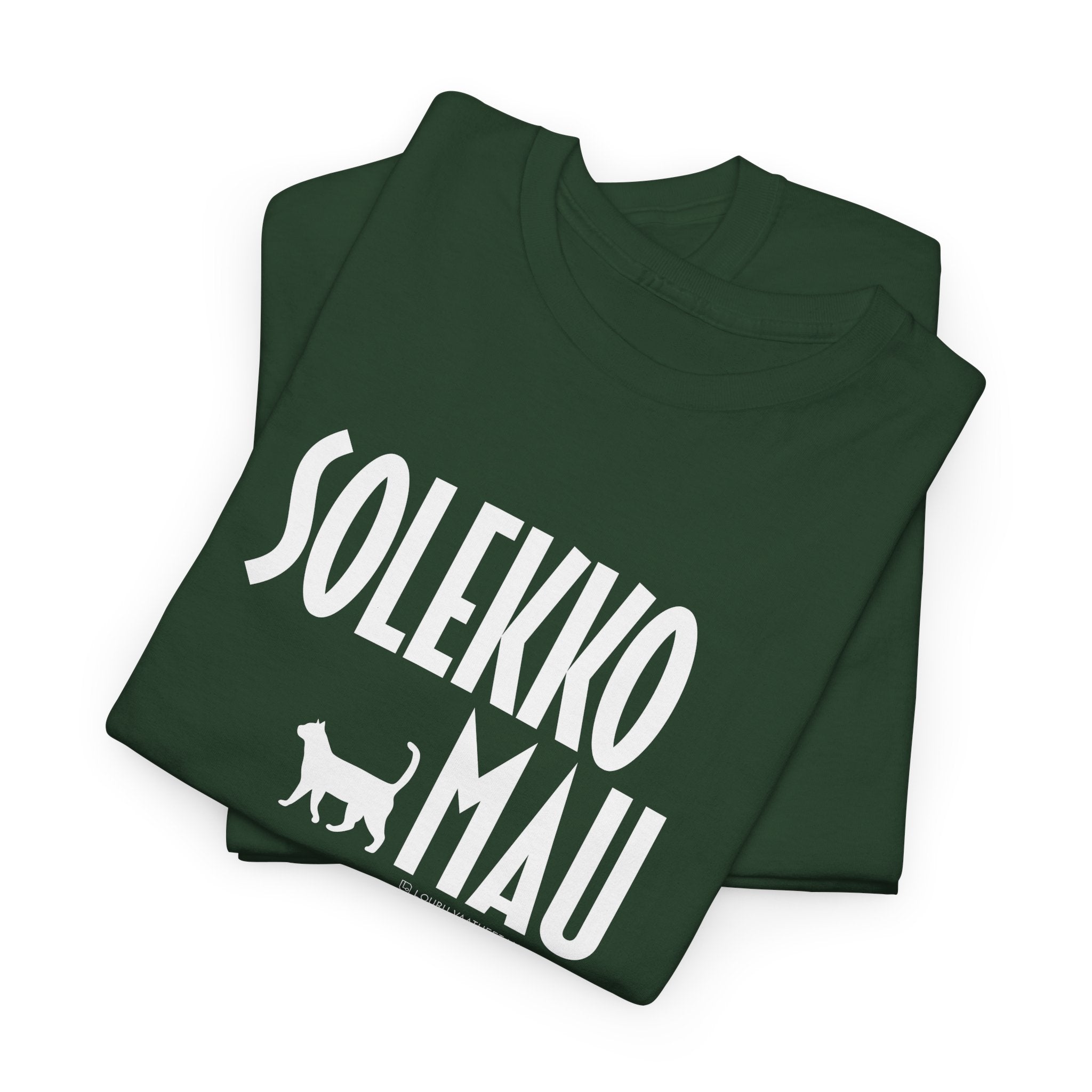 Solekko Mau t-paita, valkoinen teksti | 100% puuvillaa, unisex