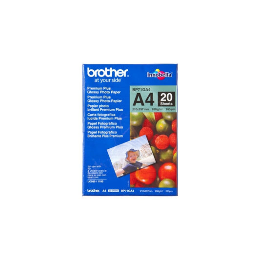 Brother A4 Glossy Paper, 260 g/m², 20 arkkia