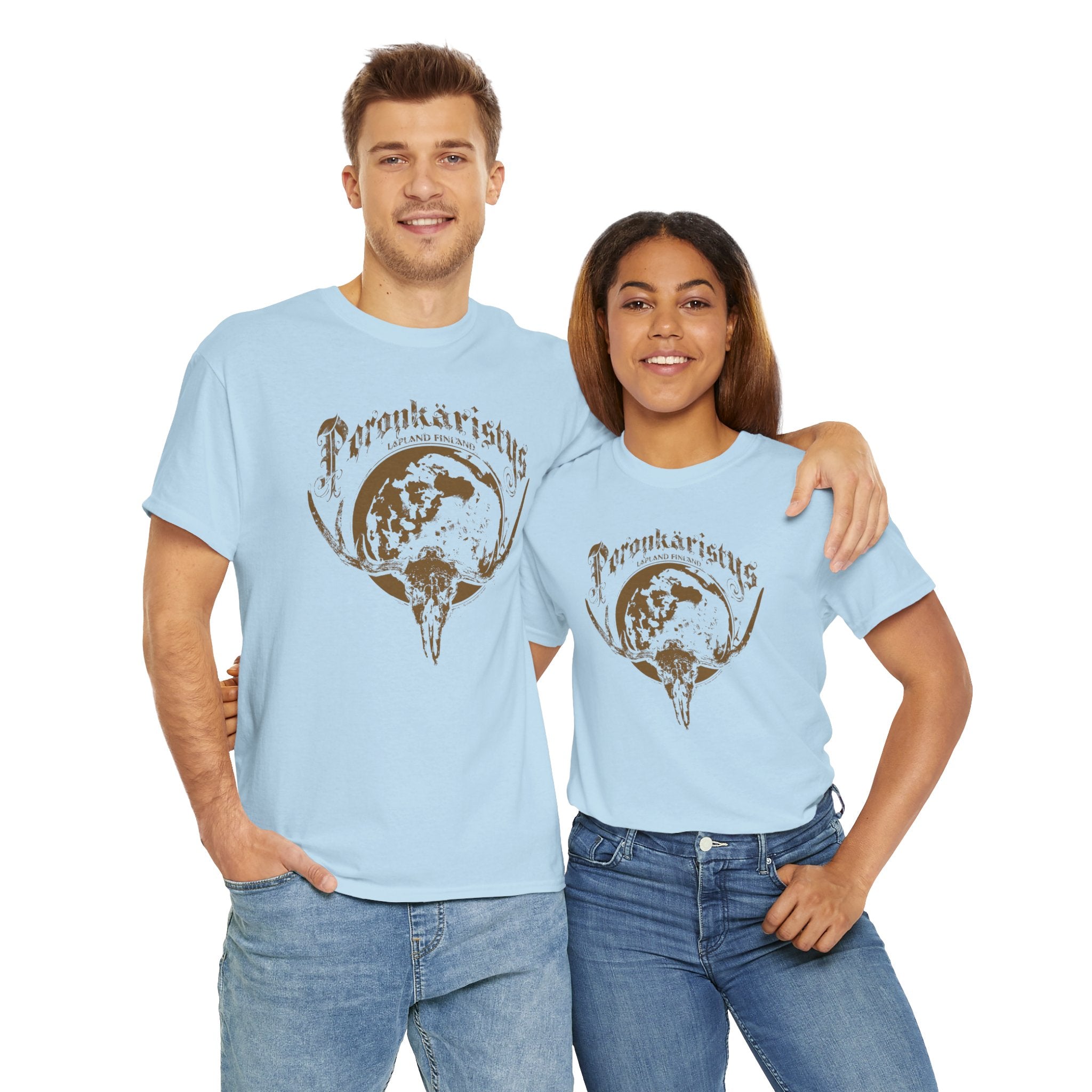 Poronkäristys Lapland Finland t-paita | 100% puuvillaa, unisex
