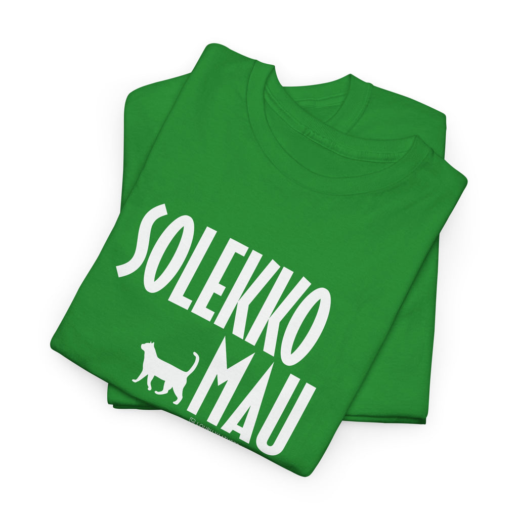 Solekko Mau t-paita, valkoinen teksti | 100% puuvillaa, unisex