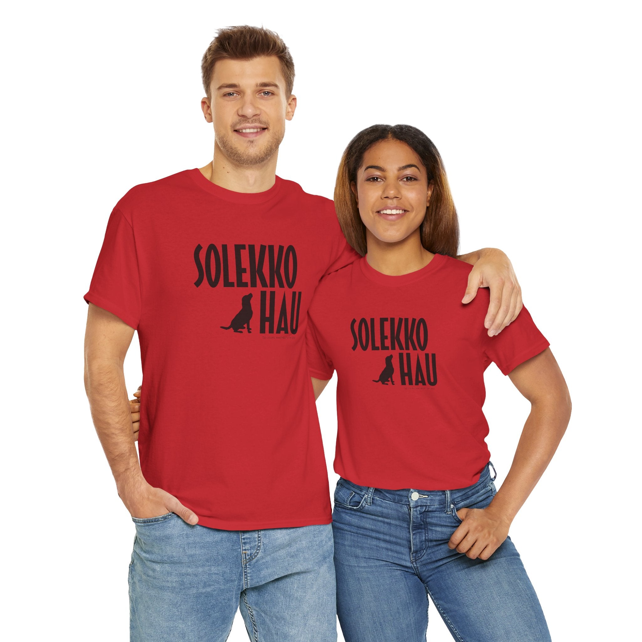 Solekko Hau t-paita, musta teksti | 100% puuvillaa, unisex