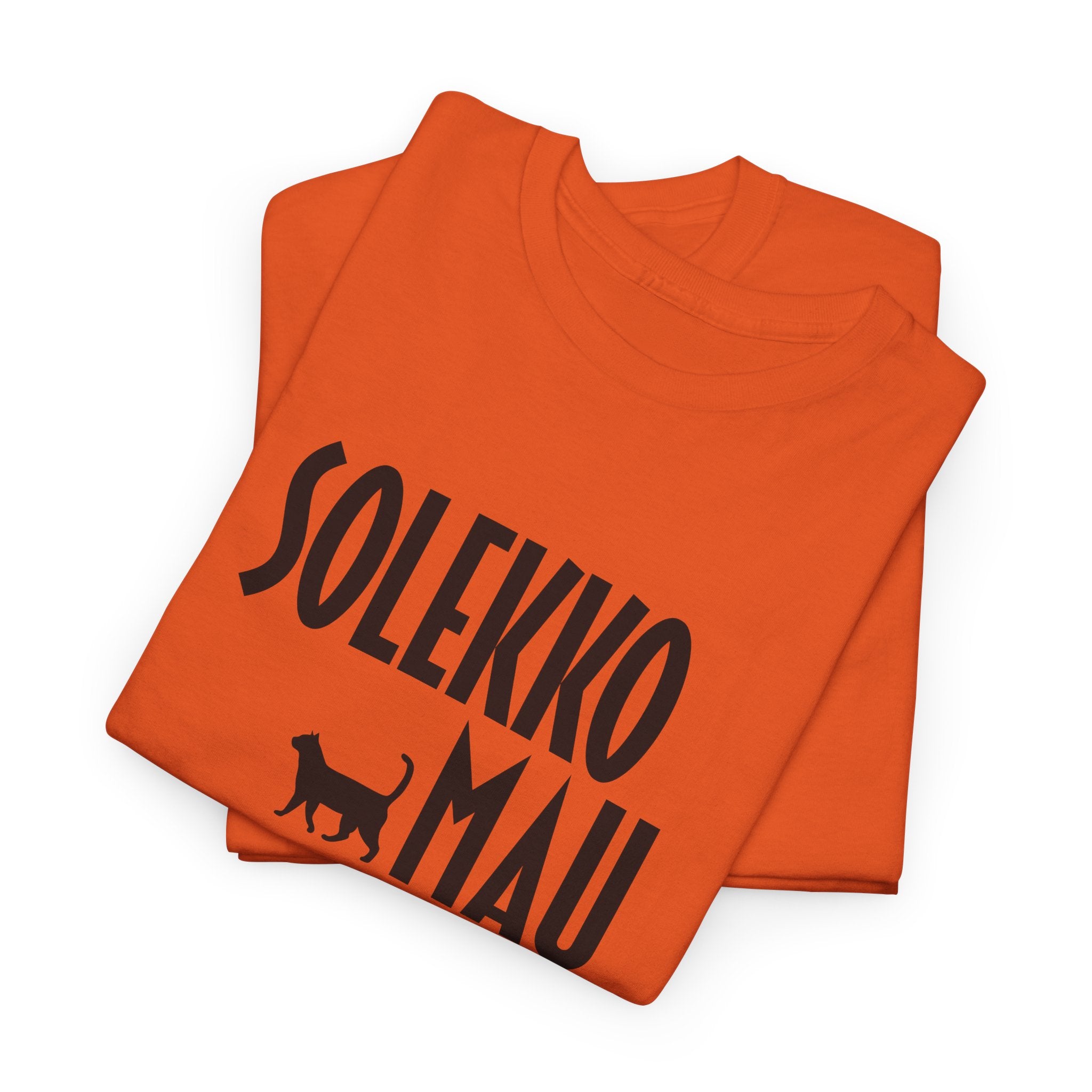 Solekko Mau t-paita, musta teksti | 100% puuvillaa, unisex