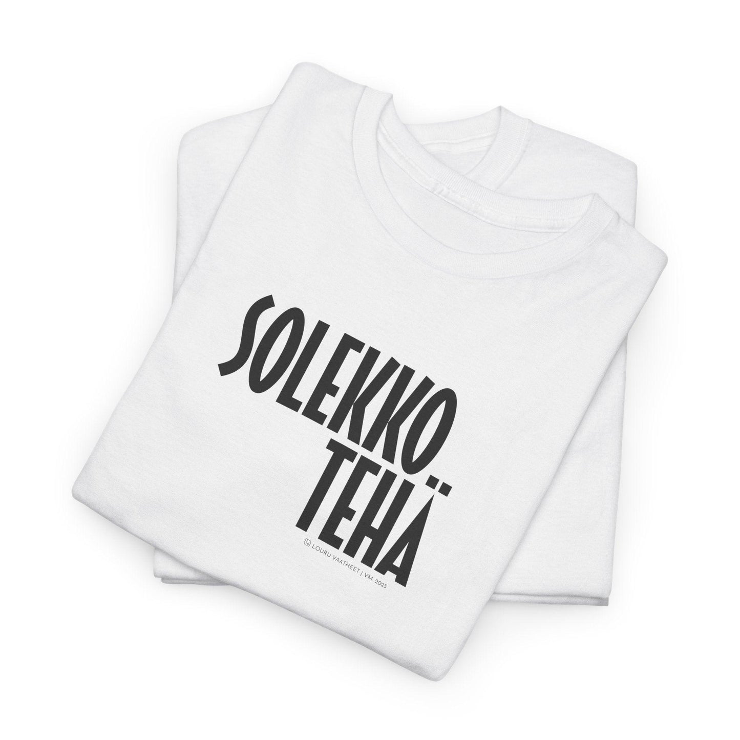 Solekko tehä t-paita, musta teksti | 100% puuvillaa, unisex - Lourun verkkokauppa