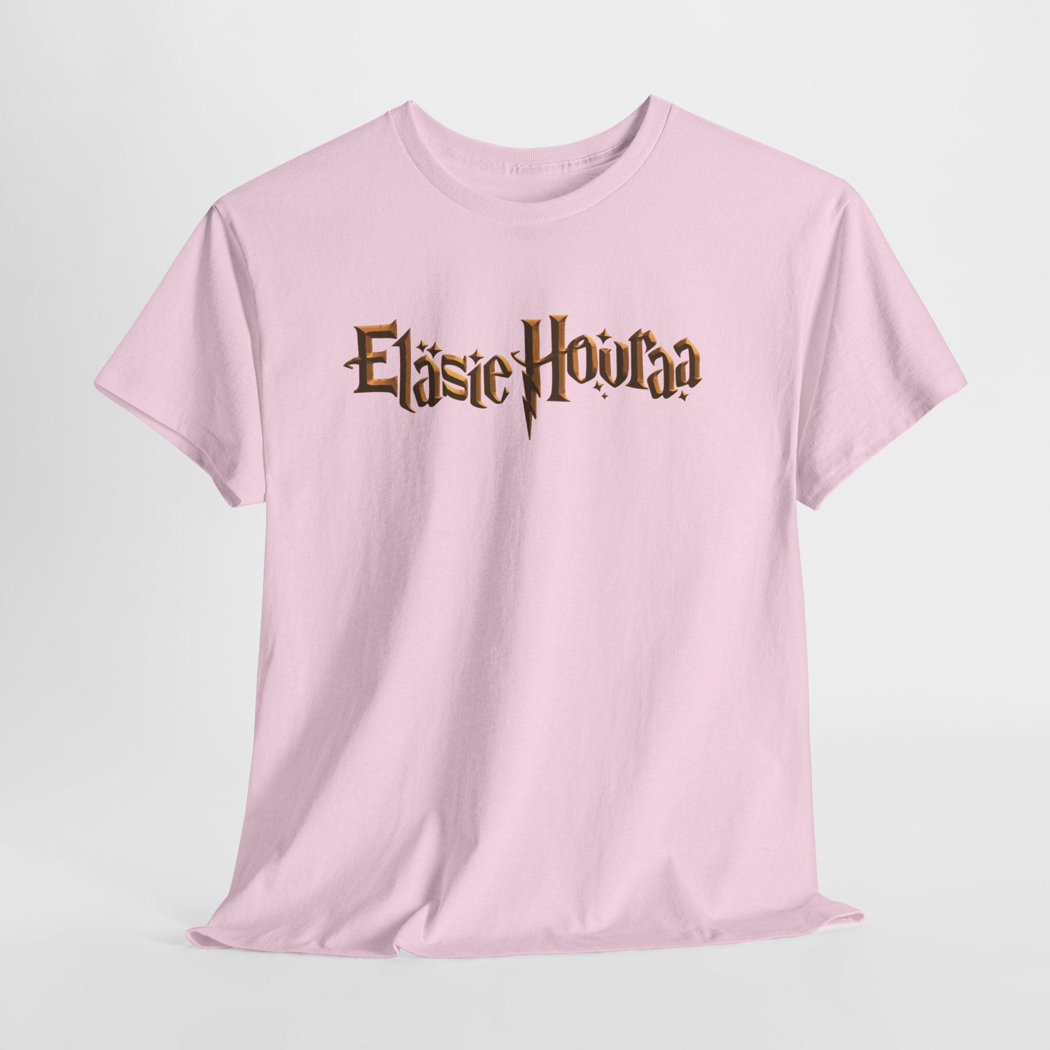 Eläsie Houraa t-paita, kultainen logo | 100% puuvillaa, unisex - Lourun verkkokauppa