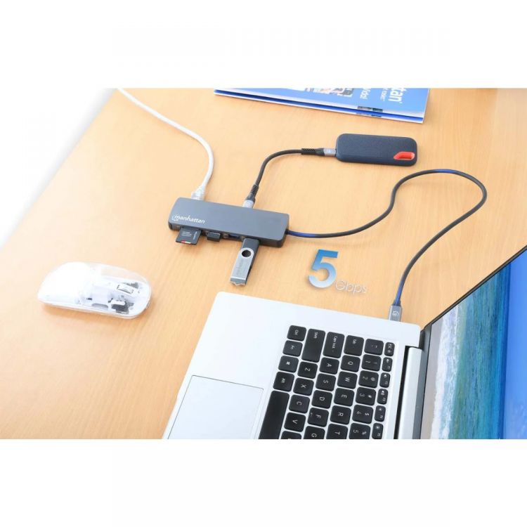 Manhattan SuperSpeed 9-in-1 Multiport USB-C Hub