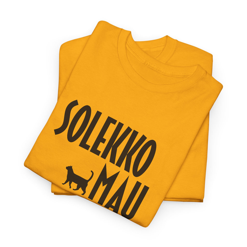 Solekko Mau t-paita, musta teksti | 100% puuvillaa, unisex