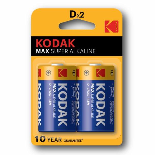 KODAK Max super D alkaline paristo 2kpl - Lourun verkkokauppa
