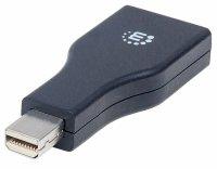 Manhattan Mini DisplayPort 1.2 to DisplayPort Adapter, 1080p@60Hz, Musta - Lourun verkkokauppa