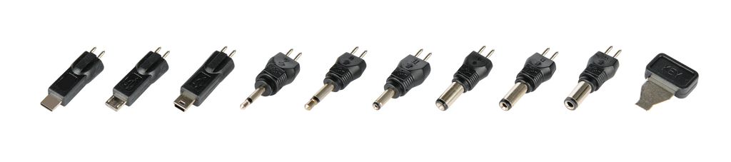 Nordic Quality AC/DC 3-12V, 6.7-27W, 2250mAh virta-adapteri vaihtopäillä