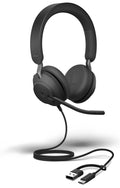Jabra Evolve2 40 SE, USB-C/A, MS Stereo toimistokuulokkeet